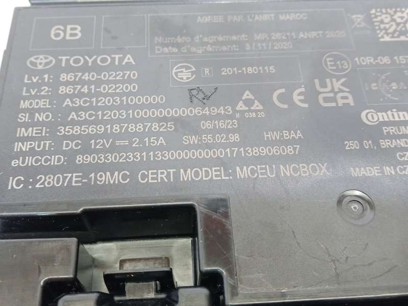 Recambio de modulo electronico para toyota corolla fastback (_e21_) 1.8 hybrid (zwe211) referencia OEM IAM 8674002270 8674102200 - Plata 4