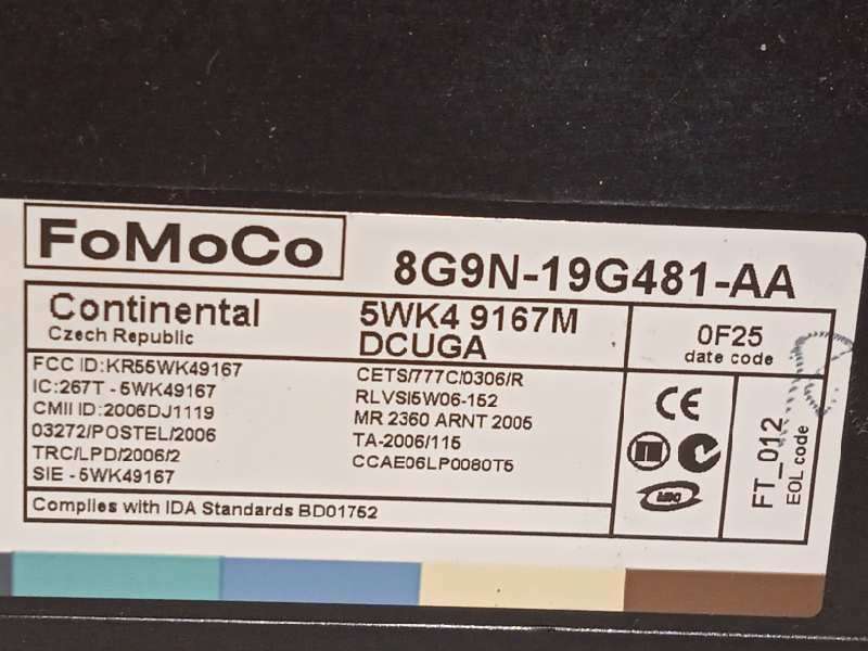Recambio de modulo electronico para jaguar xf 3.0 v6 diesel cat referencia OEM IAM 8G9N19G481AA C2P19342 5WK49167M - Negro 5