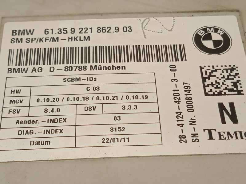 Recambio de centralita asientos para bmw x6 (e71) xdrive40d referencia OEM IAM 61359221862 - Gris 4