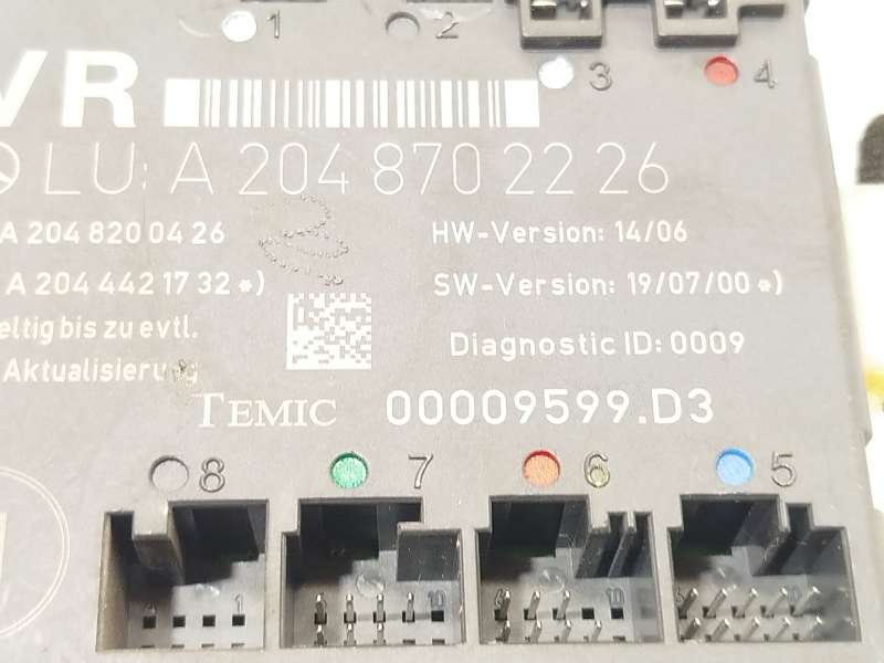 Recambio de centralita confort para mercedes-benz clase c t-model (s204) c 220 cdi (204.208) referencia OEM IAM A2048702226  000 3