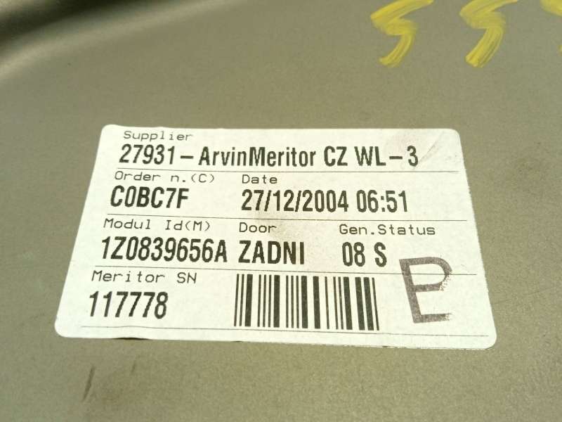Recambio de elevalunas trasero derecho para skoda octavia ii (1z3) 1.9 tdi referencia OEM IAM 1Z0839656A 995933109 - Negro 5