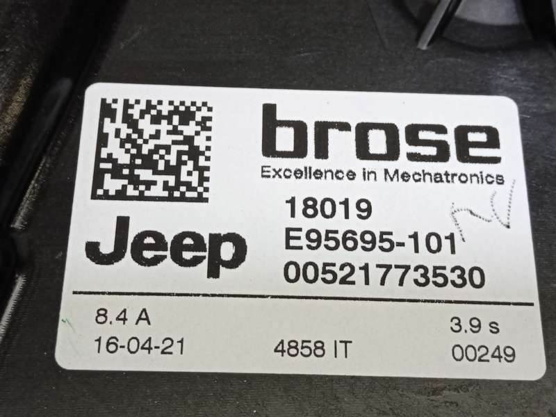 Recambio de elevalunas delantero izquierdo para jeep compass (mp, m6, mv, m7) 1.6 multijet referencia OEM IAM NOREF - Negro 3