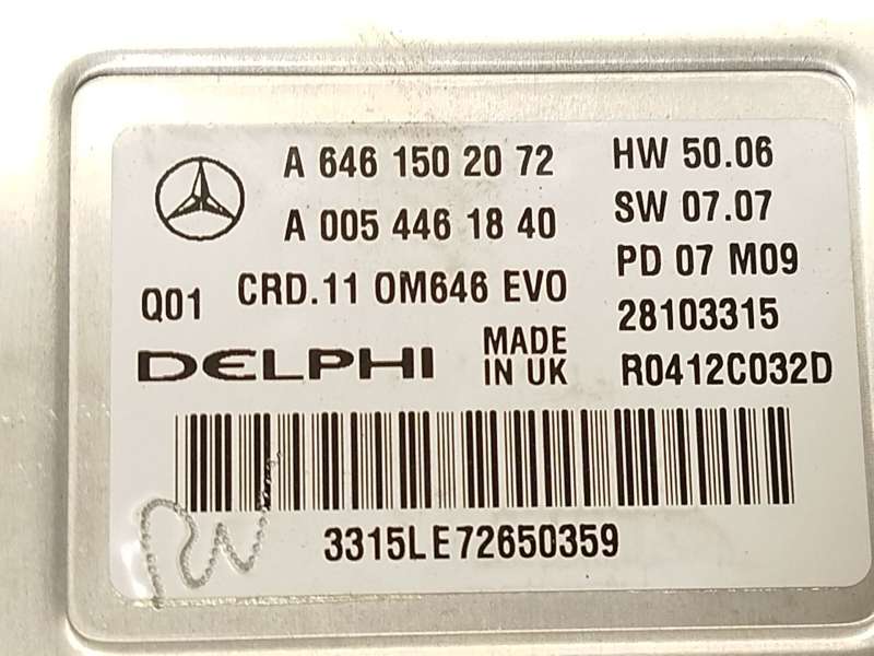Recambio de centralita motor uce para mercedes-benz clase c t-model (s204) c 220 cdi (204.208) referencia OEM IAM A6461502072 A0 5