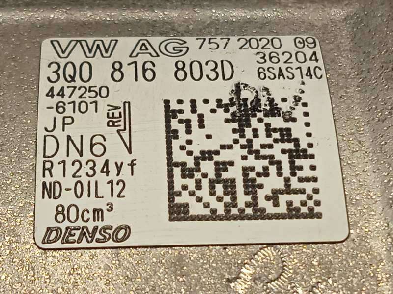 Recambio de compresor aire acondicionado para volkswagen t-roc advance referencia OEM IAM 3Q0816803D  6SAS14C - Negro 5
