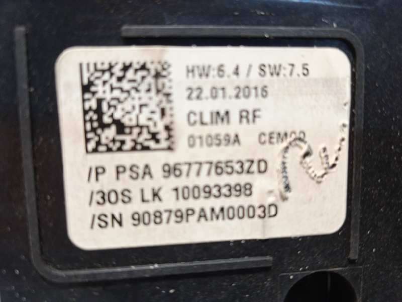 Recambio de mando calefaccion / aire acondicionado para peugeot 308 access referencia OEM IAM 96777653ZD - Blanco 5