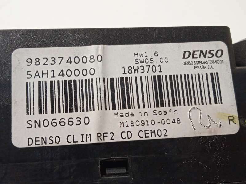 Recambio de mando climatizador para citroën c-elysée shine referencia OEM IAM 9823740080  18W3701 - Negro 5
