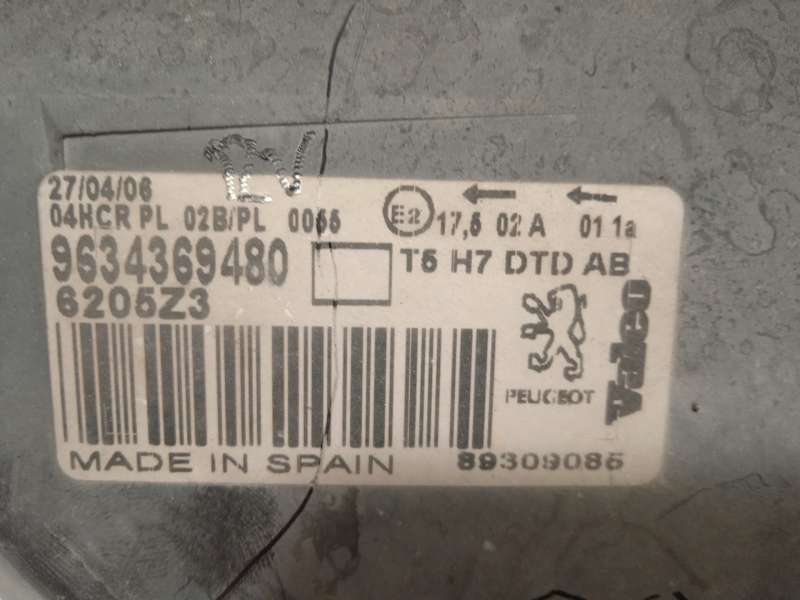 Recambio de faro derecho para peugeot 307 cc (3b) 2.0 16v referencia OEM IAM 9634369480 6205Z3 - Gris 7
