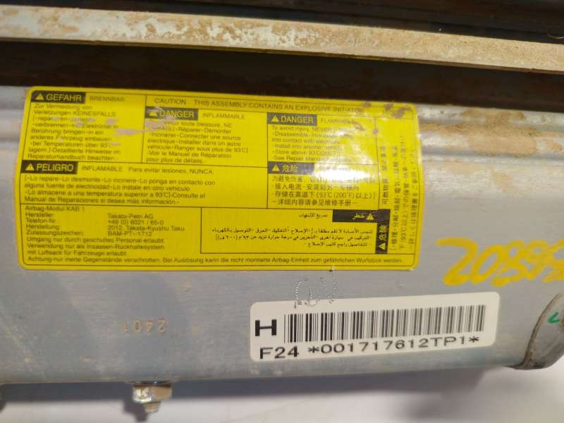 Recambio de airbag delantero izquierdo para toyota land cruiser prado (_j15_) 3.0 d-4d (kdj155_, kdj150_) referencia OEM IAM 891 - Blanco 5