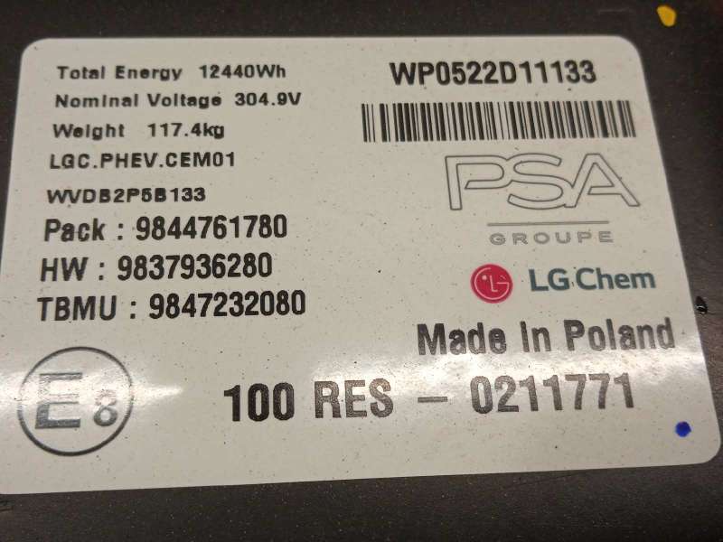 Recambio de bateria electrica entre 5 kwh y 20 kwh (phev) para peugeot 308 1.6 allure hybrid referencia OEM IAM 9844761780 16835 - Verde 7
