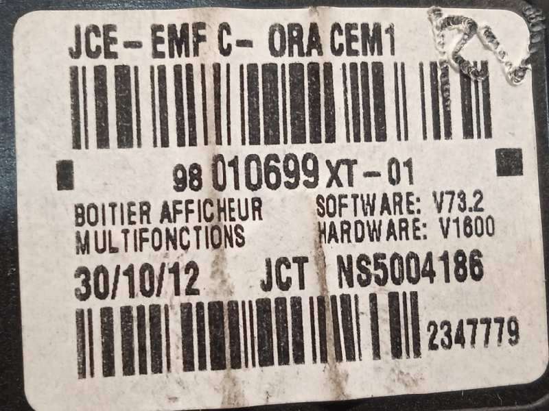 Recambio de pantalla multifuncion para citroën c3 tonic referencia OEM IAM 98010699XT - Rojo 4