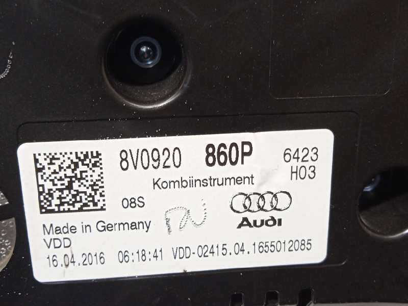 Recambio de cuadro instrumentos para audi a3 sportback (8va) ambiente referencia OEM IAM 8V0920860P - Negro 7