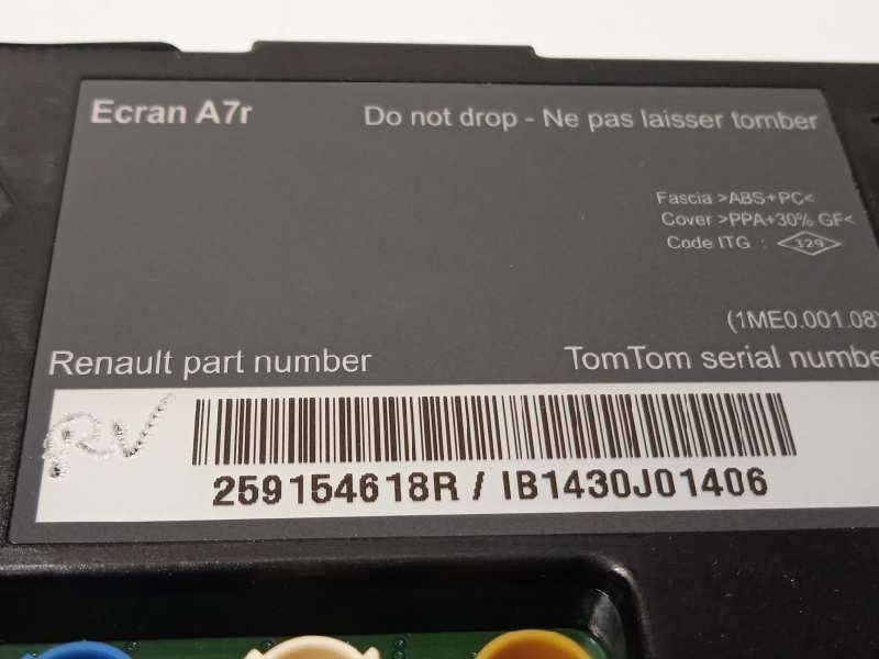 Recambio de pantalla multifuncion para renault latitude 2.0 dci diesel fap referencia OEM IAM 259154618R - Blanco 5