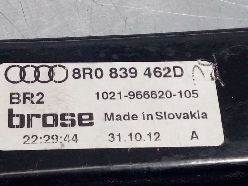 Recambio de elevalunas trasero derecho para audi q5 (8r) 2.0 16v tdi referencia OEM IAM 8R0839462D - Blanco 5