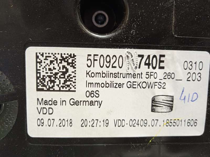 Recambio de cuadro instrumentos para seat leon sc (5f5) 1.4 16v tsi referencia OEM IAM 5F0920740E - Gris 4