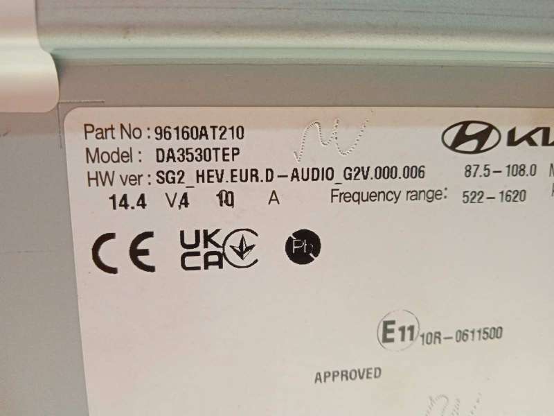 Recambio de sistema audio / radio cd para kia e - niro hibrido referencia OEM IAM 96160AT210  DA3530TEP - Gris 5