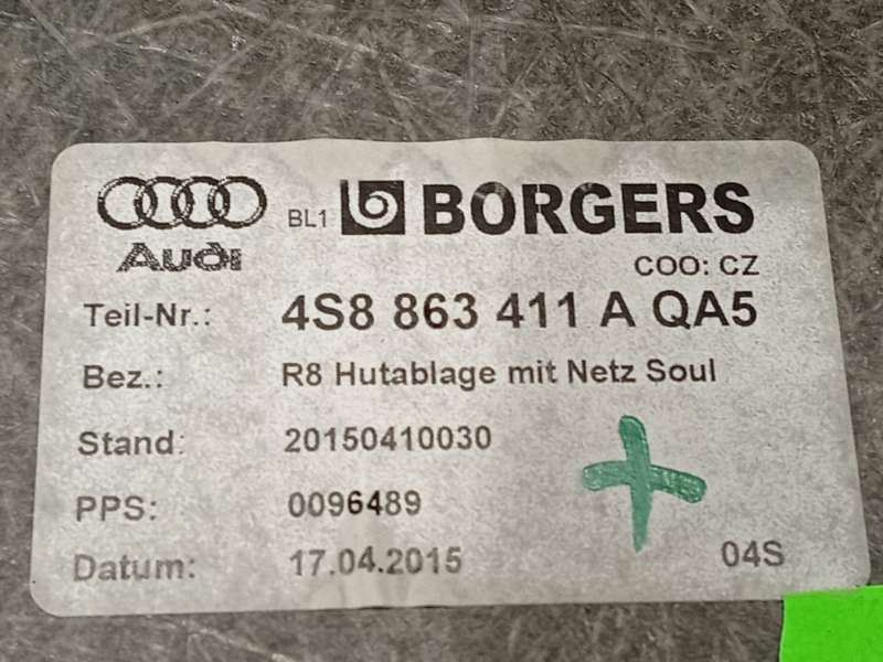 Recambio de tapizado maletero para audi r8 (4s3, 4sp) 5.2 fsi quattro referencia OEM IAM 4S8863411A 4S8863411AQA5 - Amarillo 9