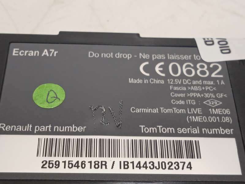 Recambio de pantalla multifuncion para renault scenic iii dynamique referencia OEM IAM 259154618R - Negro 6