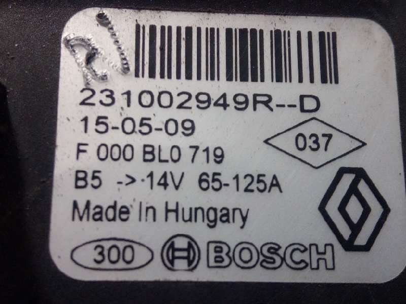 Recambio de alternador para dacia dokker ambiance referencia OEM IAM 231002949R  F000BL0719 - Blanco 5
