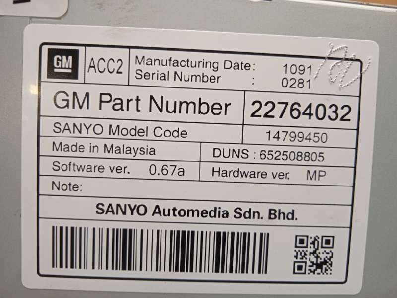 Recambio de pantalla multifuncion para opel insignia berlina 2.0 16v cdti referencia OEM IAM 22764032 - Gris 5