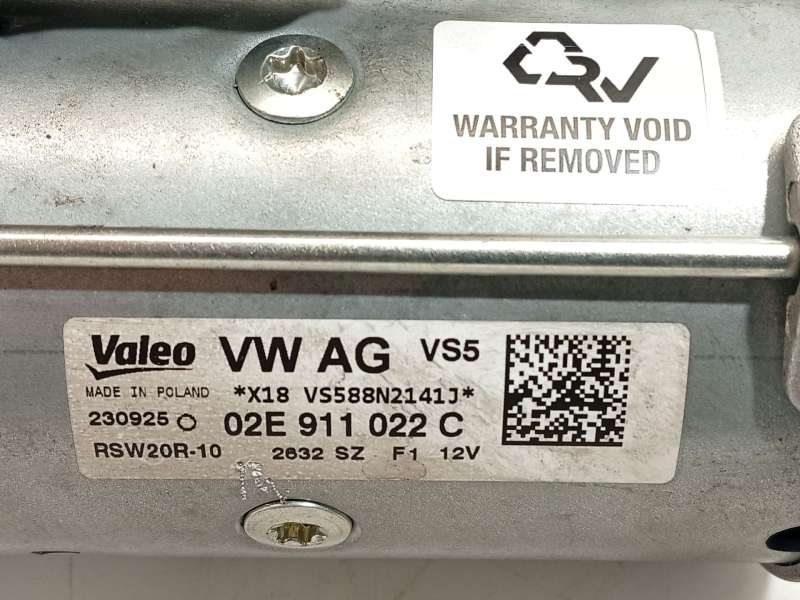 Recambio de motor arranque para volkswagen tiguan 2,0 tig referencia OEM IAM 02E911022C  RSW20R10 5