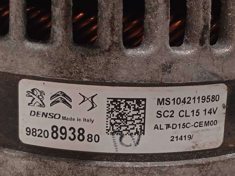 Recambio de alternador para peugeot 308 1.5 active referencia OEM IAM 9820893880  MS1042119580 4