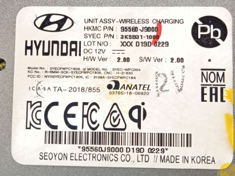 Recambio de modulo electronico para hyundai kona 1.0 tgdi cat referencia OEM IAM 95560J9000 - Blanco 5