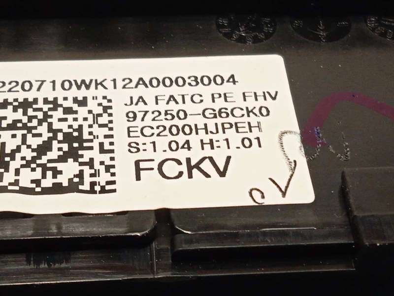 Recambio de mando climatizador para kia picanto (ja) gt line referencia OEM IAM 97250G6CK0 97250G6CK0FHV - Blanco 5