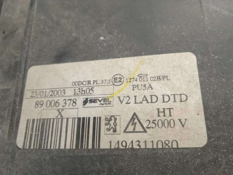 Recambio de faro derecho para peugeot 807 sv referencia OEM IAM 1494311080  89006378 - Azul 6