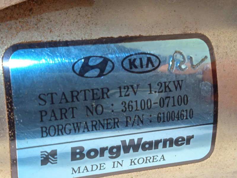 Recambio de motor arranque para kia picanto (ja) gt line referencia OEM IAM 3610007100  61004610 - Blanco 5