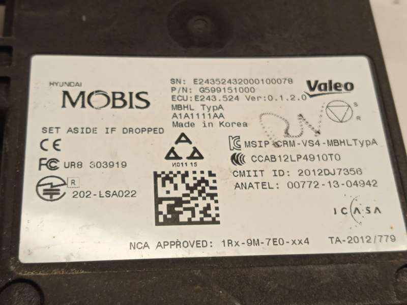Recambio de modulo electronico para kia niro referencia OEM IAM G599151000 - Blanco 3