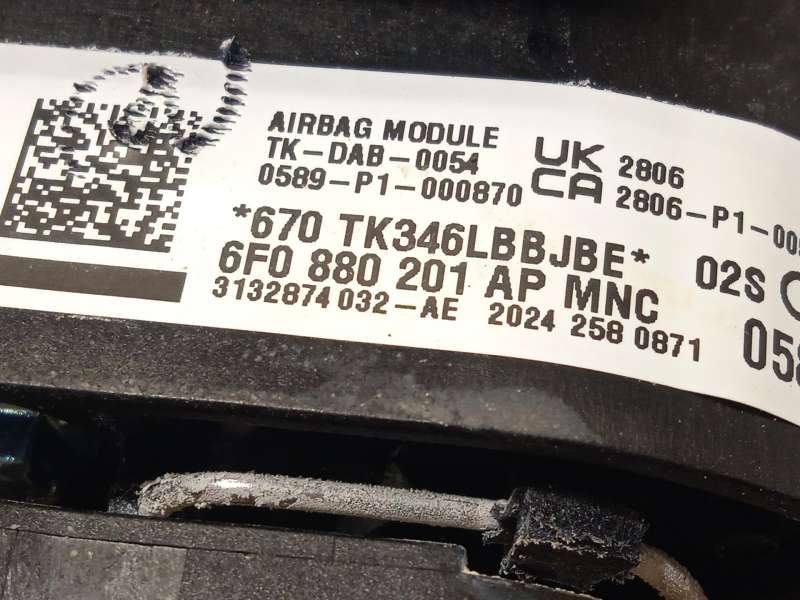 Recambio de airbag delantero izquierdo para seat ibiza v (kj1, kjg) 1.0 tsi referencia OEM IAM 6F0880201AP 6F0880201APMNC - Blanco 6