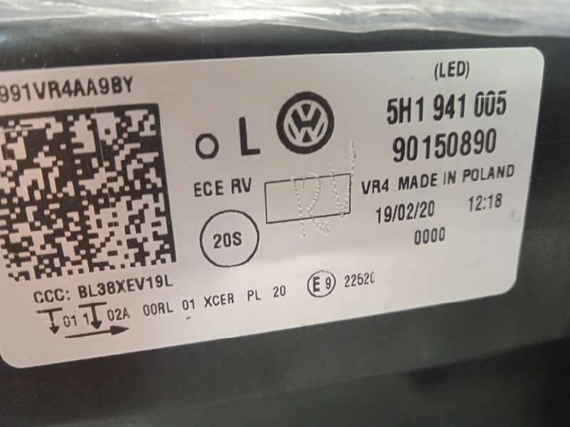 Recambio de faro izquierdo para volkswagen golf viii lim. (cd1) style referencia OEM IAM 5H1941005  90150890 6