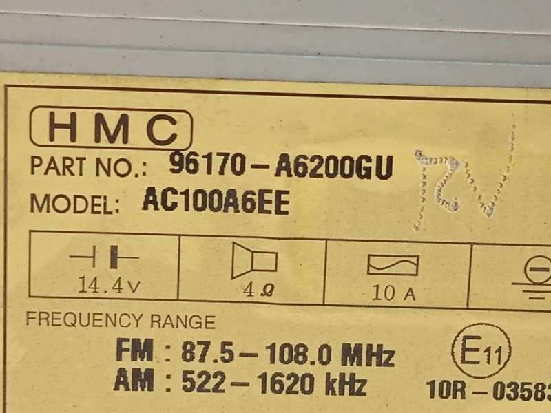 Recambio de sistema audio / radio cd para hyundai i30 (gd) classic referencia OEM IAM 96170A6200GU  AC100A6EE - Blanco 7