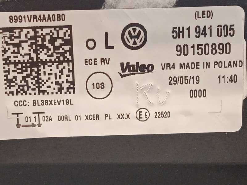 Recambio de faro izquierdo para volkswagen golf viii lim. (cd1) style referencia OEM IAM 5H1941005  90150890 2