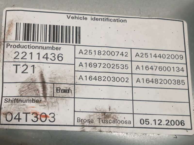 Recambio de elevalunas delantero izquierdo para mercedes-benz clase m (w164) 320 / 350 cdi (164.122) referencia OEM IAM A2518200 6