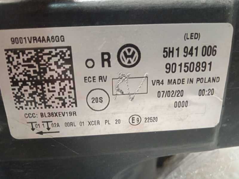 Recambio de faro derecho para volkswagen golf viii lim. (cd1) style referencia OEM IAM 5H1941006  90150891 5