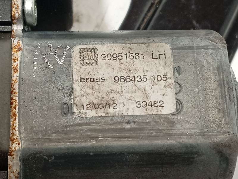 Recambio de elevalunas delantero izquierdo para opel zafira tourer c (p12) 2.0 cdti (75) referencia OEM IAM 20951581 13260137 - Negro 4