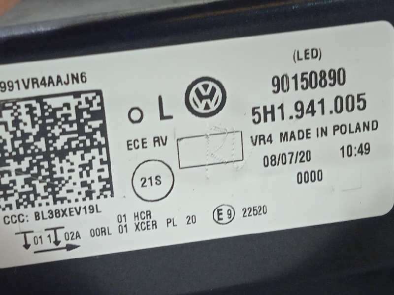 Recambio de faro izquierdo para volkswagen golf viii lim. (cd1) style referencia OEM IAM 5H1941005  90150890 6