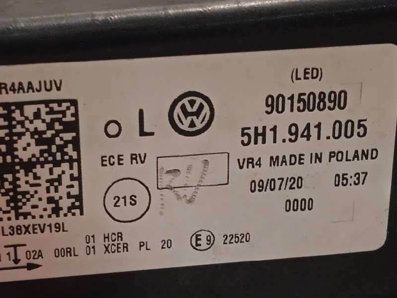 Recambio de faro izquierdo para volkswagen golf viii lim. (cd1) style referencia OEM IAM 5H1941005  90150890 3