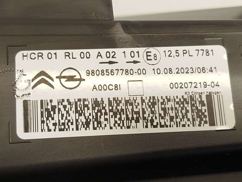 Recambio de faro izquierdo para citroën jumpy fugón confort xl referencia OEM IAM 9808567780 6