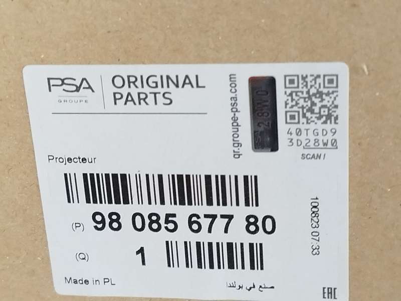 Recambio de faro izquierdo para citroën jumpy fugón confort xl referencia OEM IAM 9808567780 7
