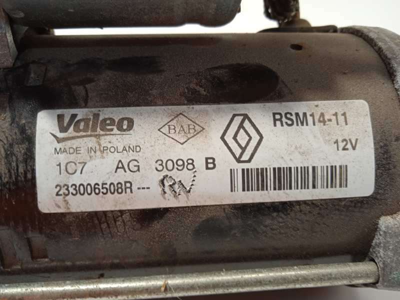 Recambio de motor arranque para renault captur 1.5 dci diesel fap energy referencia OEM IAM 233006508R  RSM1411 5