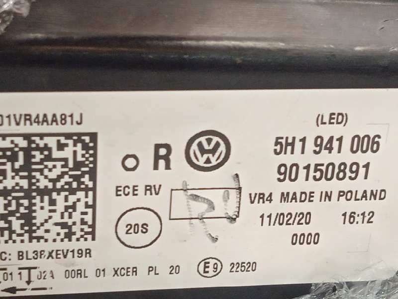 Recambio de faro derecho para volkswagen golf viii lim. (cd1) style referencia OEM IAM 5H1941006  90150891 5