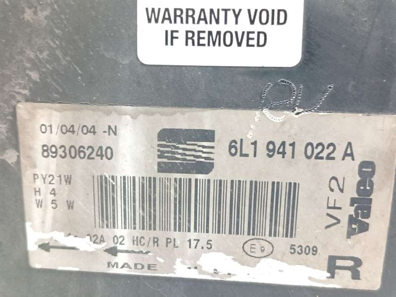 Recambio de faro derecho para seat ibiza iii (6l1) 1.9 tdi referencia OEM IAM 6L1941022A  89306240 6