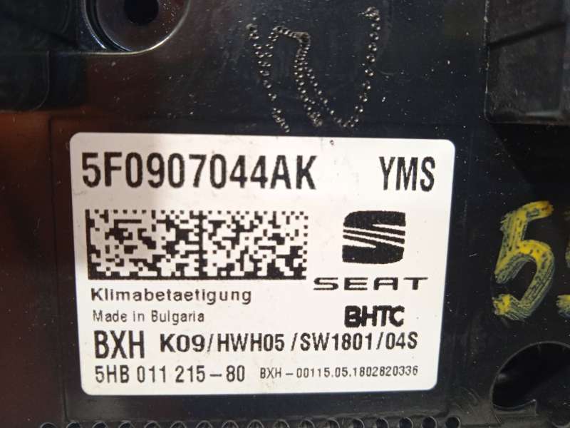 Recambio de mando climatizador para seat leon st (5f8) 2.0 tdi 4drive referencia OEM IAM 5F0907044AKYMS  5HB011215 - Blanco 5