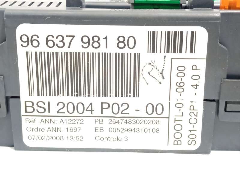 Recambio de caja reles / fusibles para peugeot 308 i (4a_, 4c_) 1.6 16v referencia OEM IAM 9663798180 6580RK - Negro 5