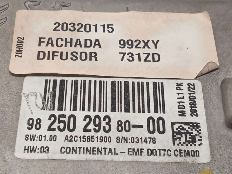 Recambio de pantalla multifuncion para citroën c4 picasso referencia OEM IAM 9825029380  A2C15851900 - Azul 6