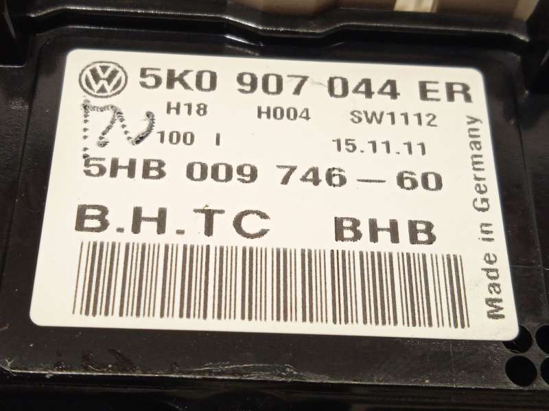 Recambio de mando climatizador para volkswagen tiguan (5n_) 2.0 tdi referencia OEM IAM 5K0907044ERZJU  5HB009746 - Blanco 6