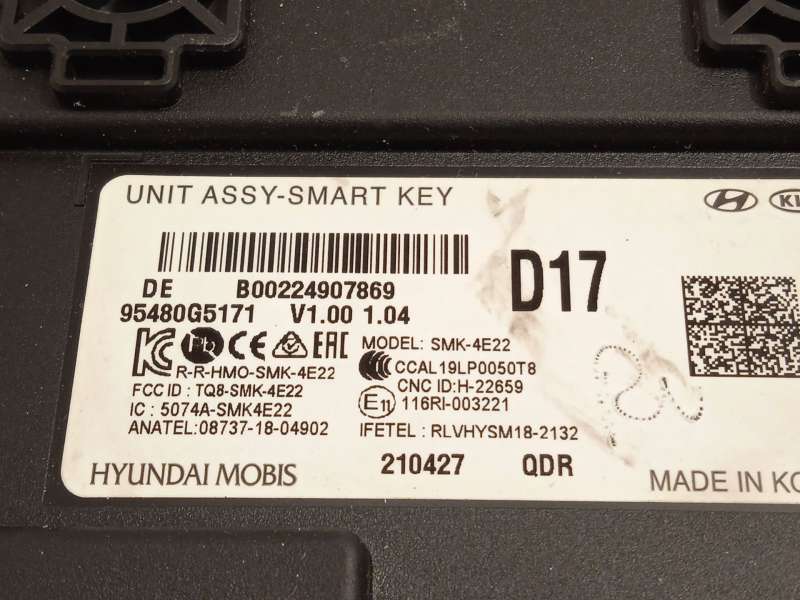 Recambio de modulo electronico para kia niro i (de) 1.6 gdi hybrid referencia OEM IAM 95480G5171 - Negro 5