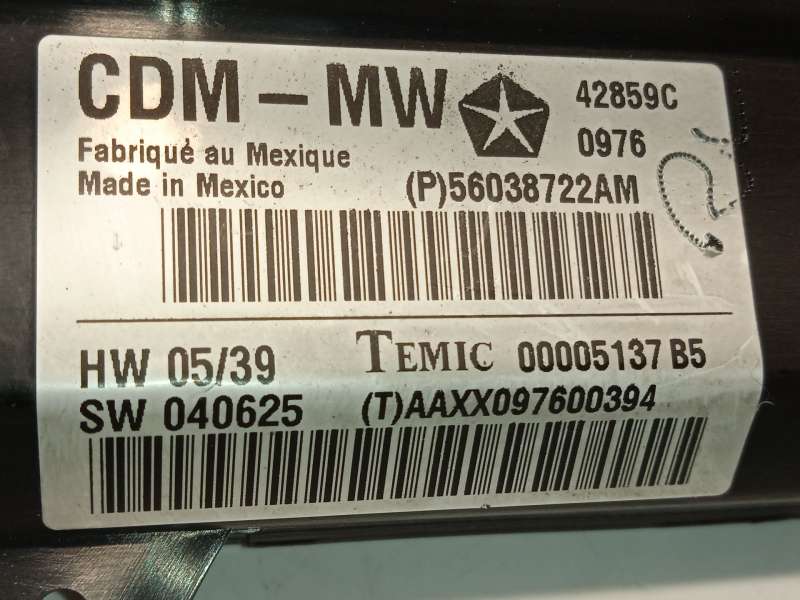 Recambio de centralita confort para chrysler 300c (lx, le) 3.0 crd referencia OEM IAM 56038722AM K56038722AM - Gris 4